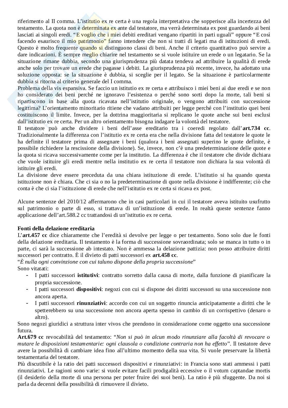 Riassunto esame Diritto ereditario, Prof. Stefini Umberto, libro consigliato Diritto delle successioni, Bonilini Pag. 6