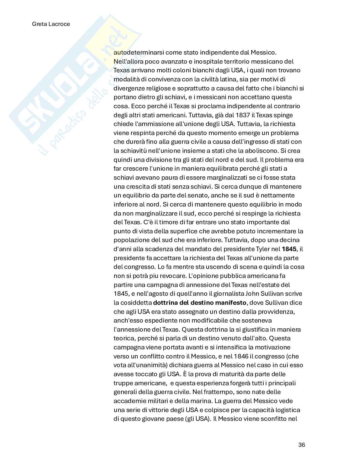 Riassunto esame Storia dell'America del nord, Stati Uniti e Canada, Prof. Maccarini Roberto, libro consigliato Dalla neutralità alle trincee. Gli Stati Uniti e la Prima guerra mondiale , Maccarini Pag. 36