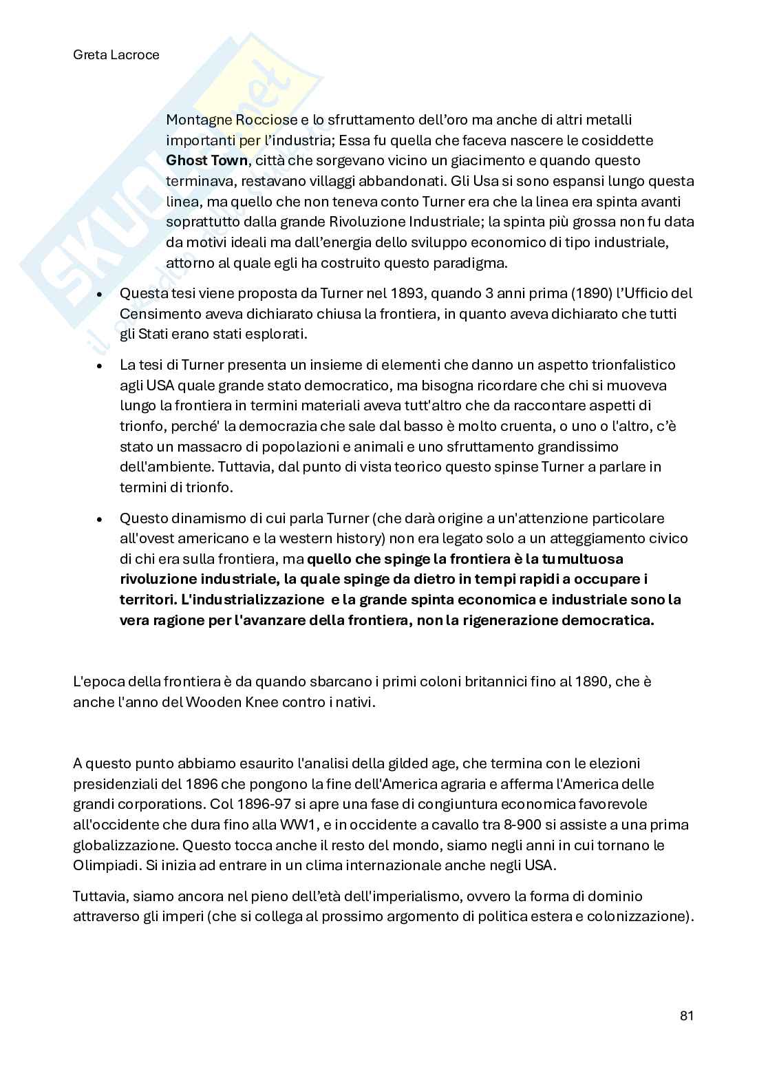 Riassunto esame Storia dell'America del nord, Stati Uniti e Canada, Prof. Maccarini Roberto, libro consigliato Dalla neutralità alle trincee. Gli Stati Uniti e la Prima guerra mondiale , Maccarini Pag. 81
