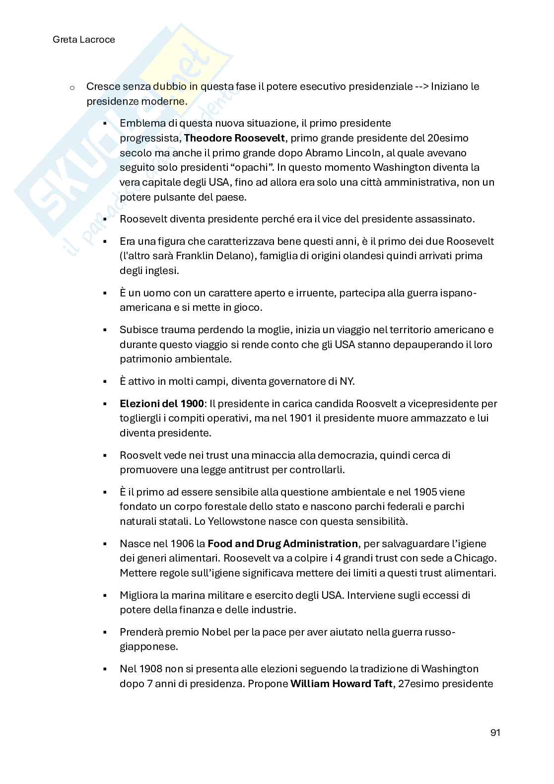 Riassunto esame Storia dell'America del nord, Stati Uniti e Canada, Prof. Maccarini Roberto, libro consigliato Dalla neutralità alle trincee. Gli Stati Uniti e la Prima guerra mondiale , Maccarini Pag. 91