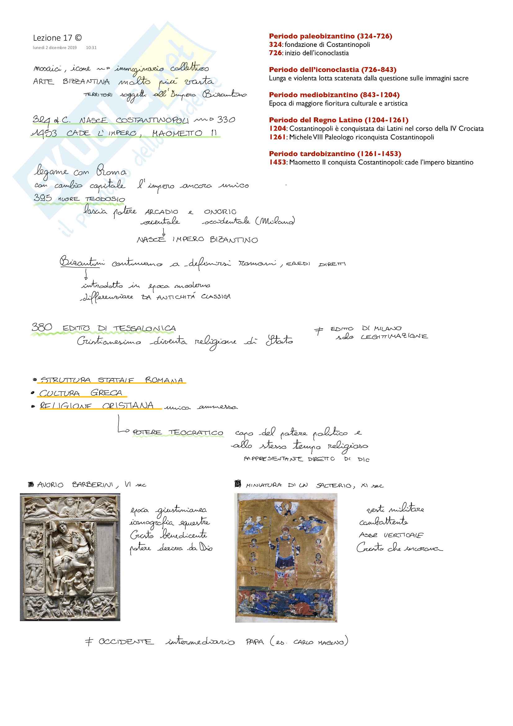 Storia dell'arte medievale - Costantinopoli Pag. 1