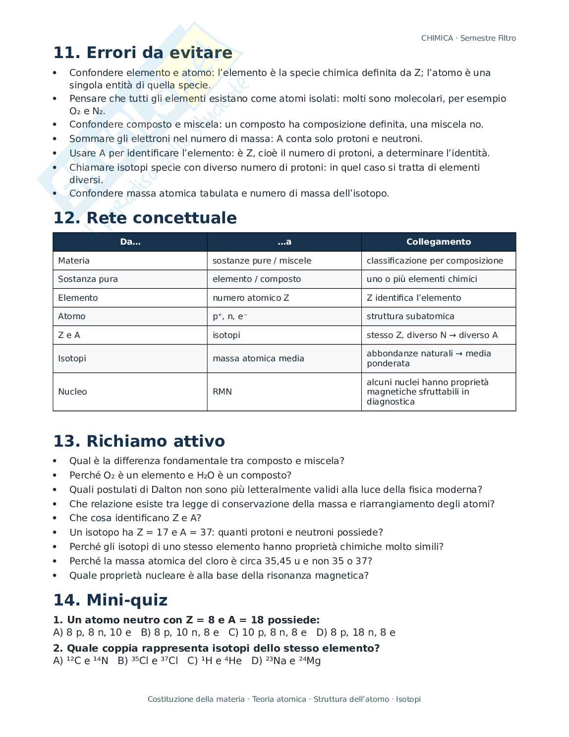 Chimica - Semestre Filtro Unita 1 Pag. 6