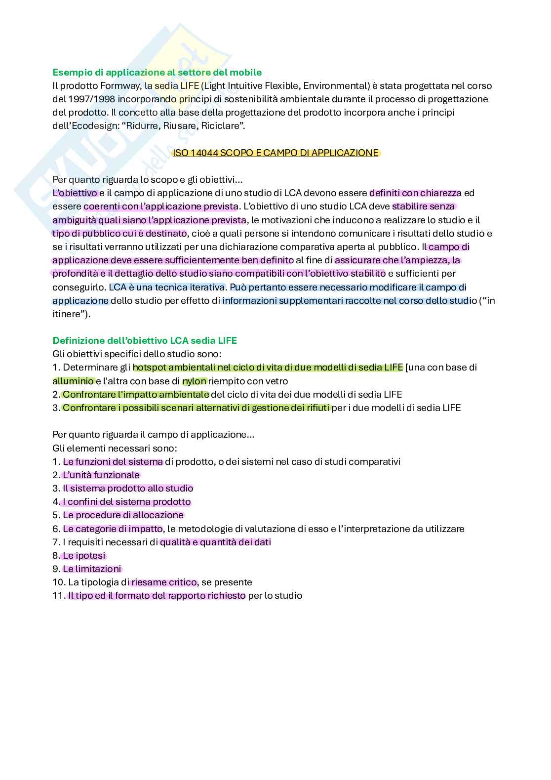 Appunti seconda parte Sistemi di gestione della qualità ambientale  Pag. 2