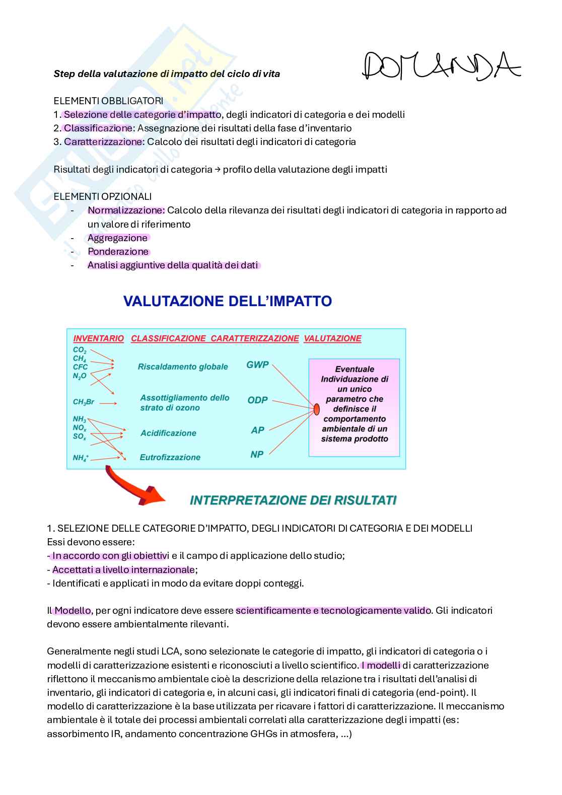 Appunti seconda parte Sistemi di gestione della qualità ambientale  Pag. 6