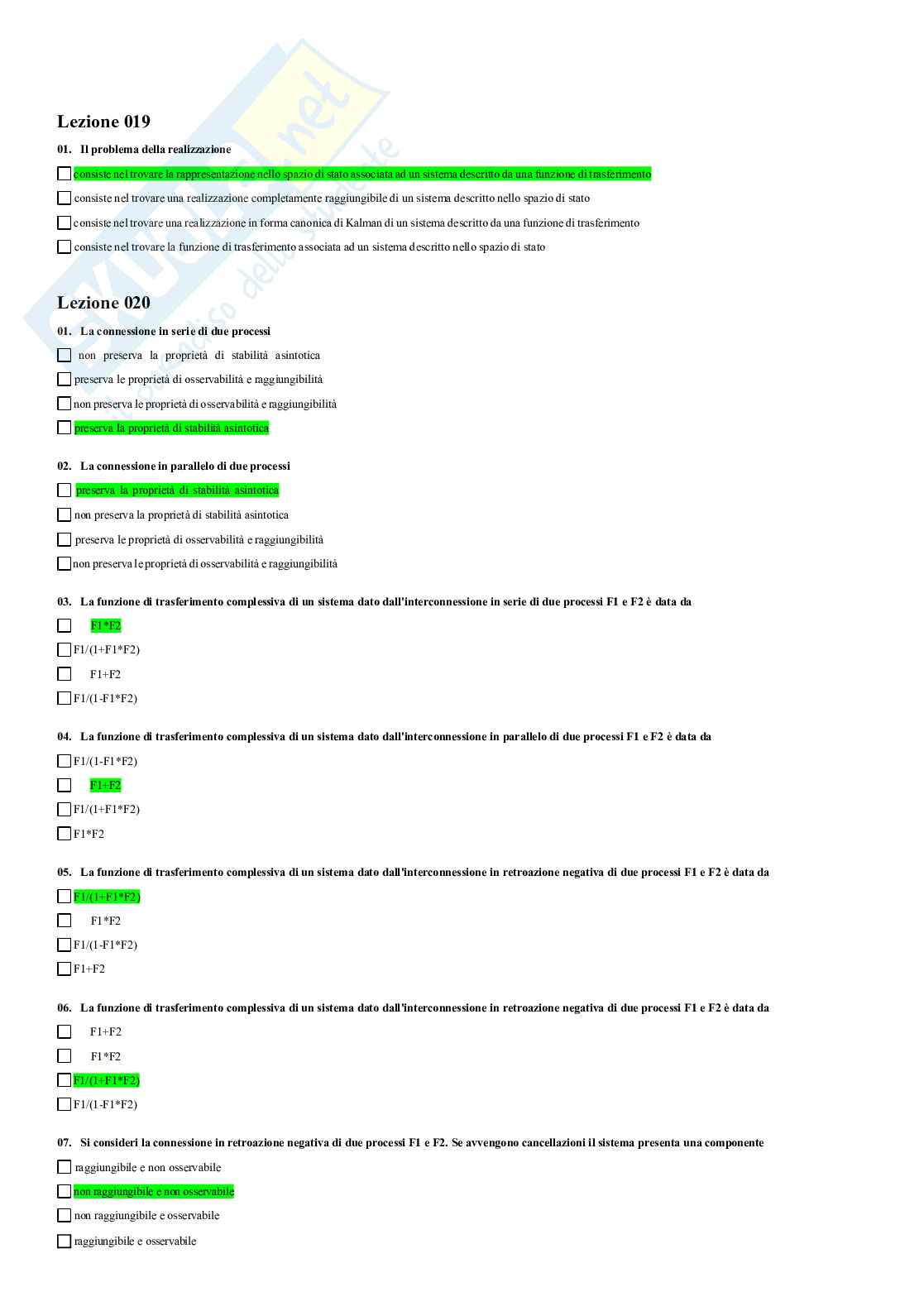 Paniere Fondamenti di automatica Pag. 11