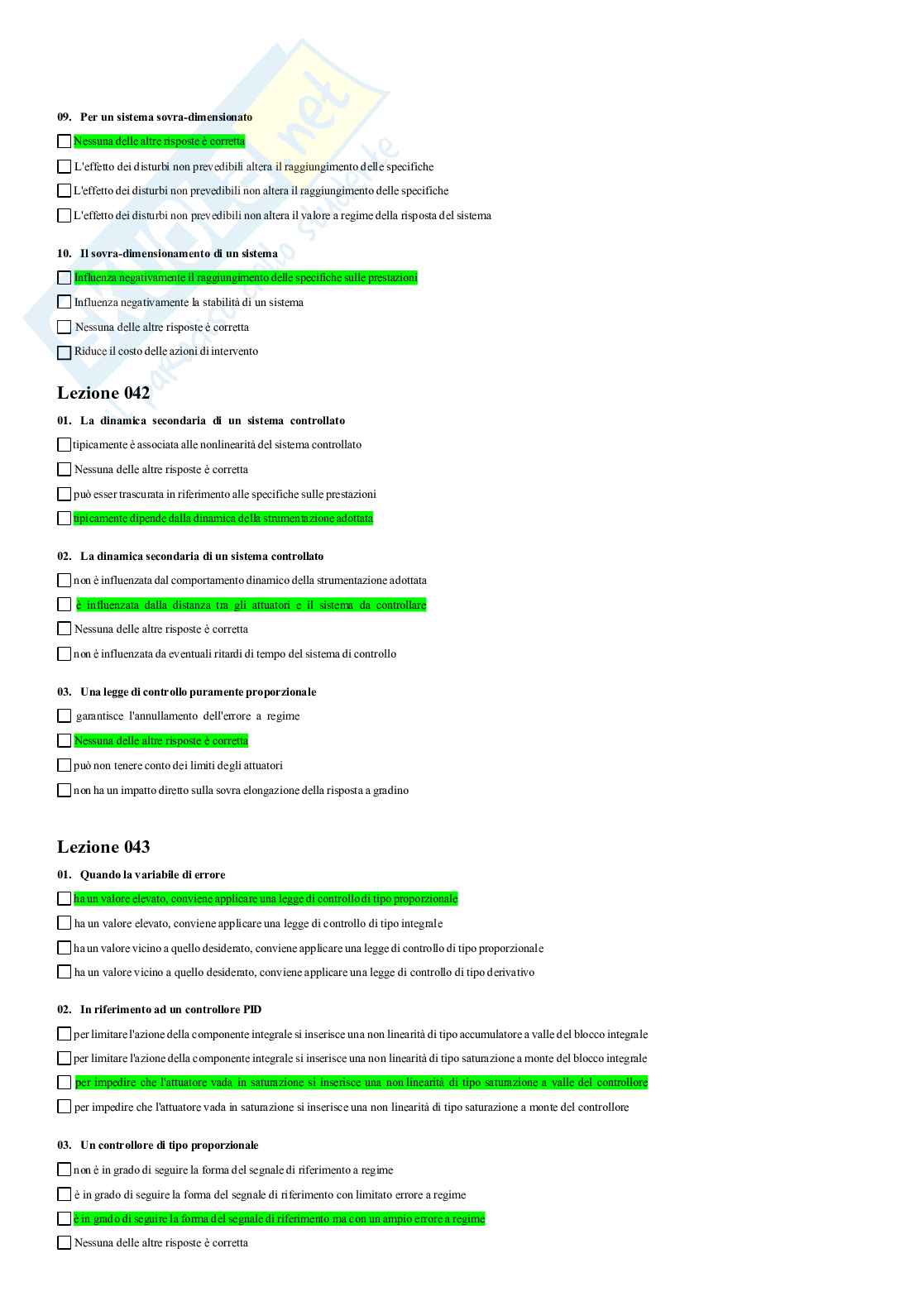 Paniere Fondamenti di automatica Pag. 21