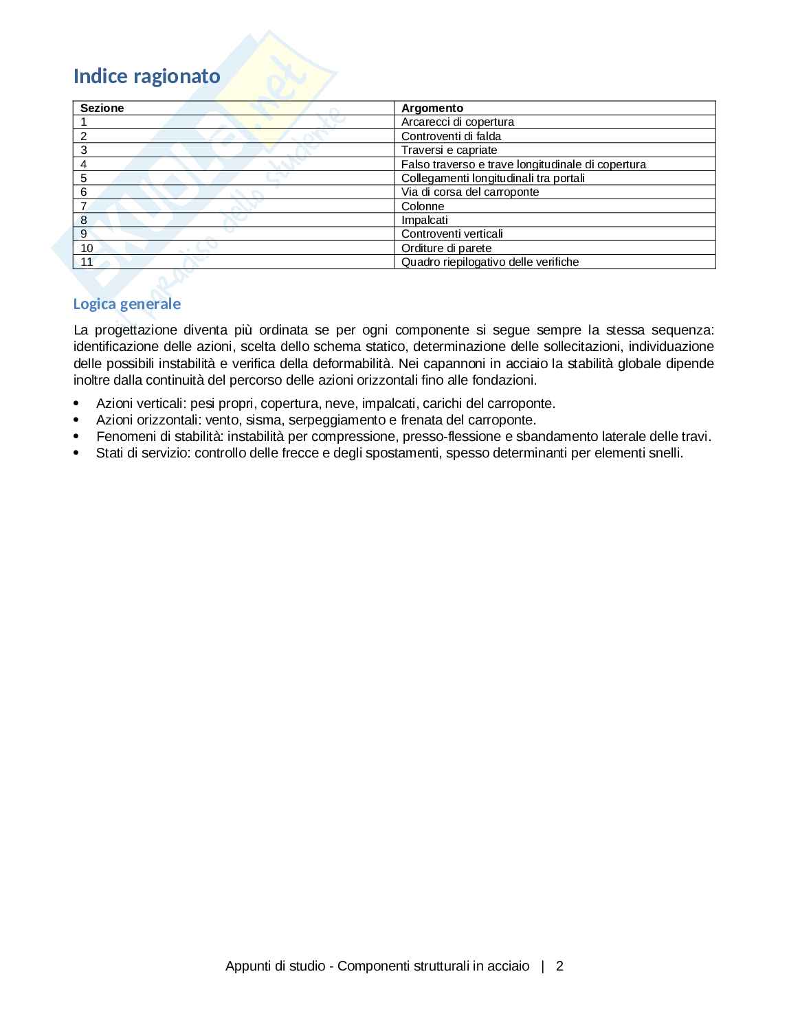 Appunti di Costruzioni metalliche - componenti strutturali dell'acciaio Pag. 2