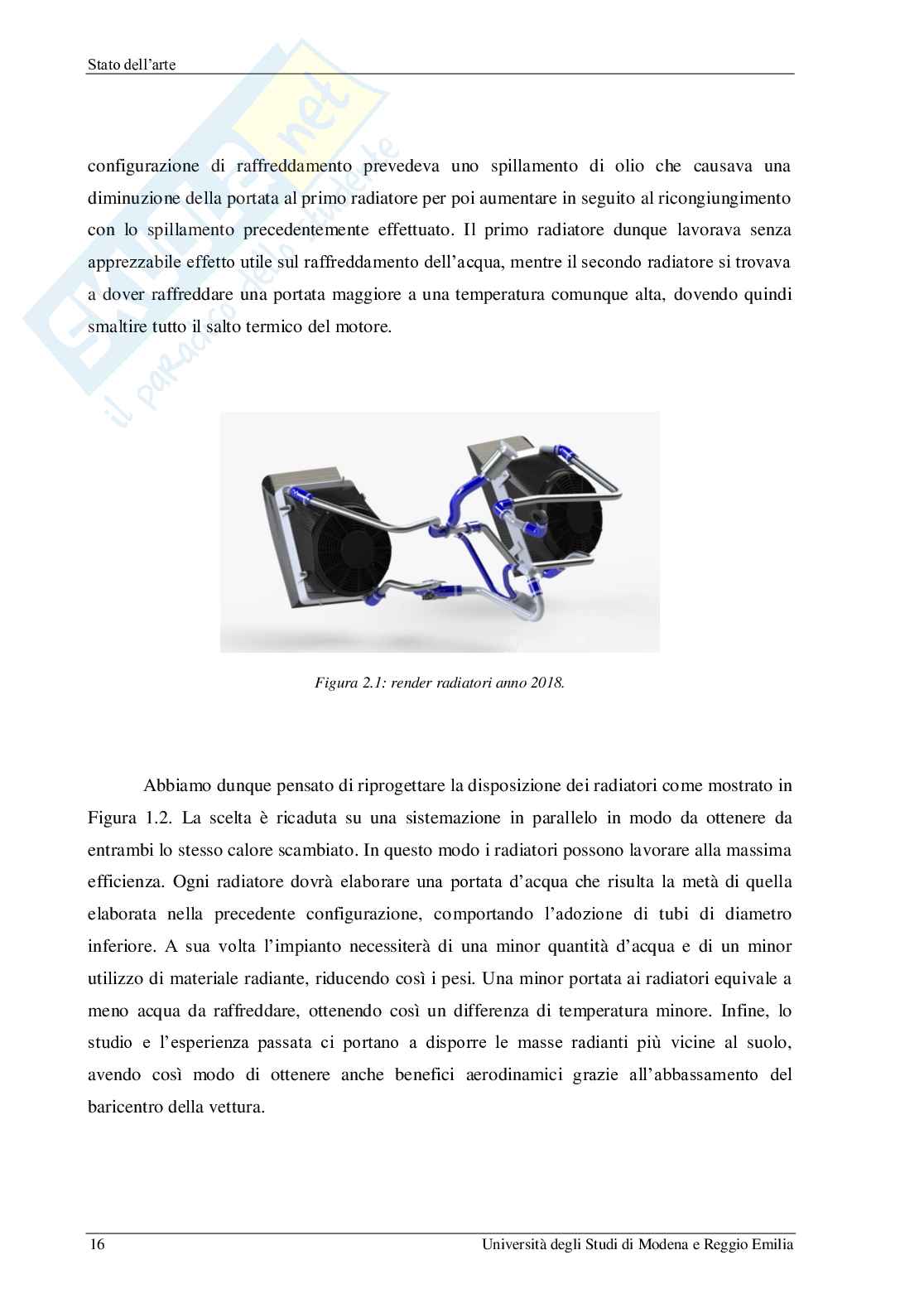Modellazione del sistema di raffreddamento della monoposto formula SAE Pag. 16