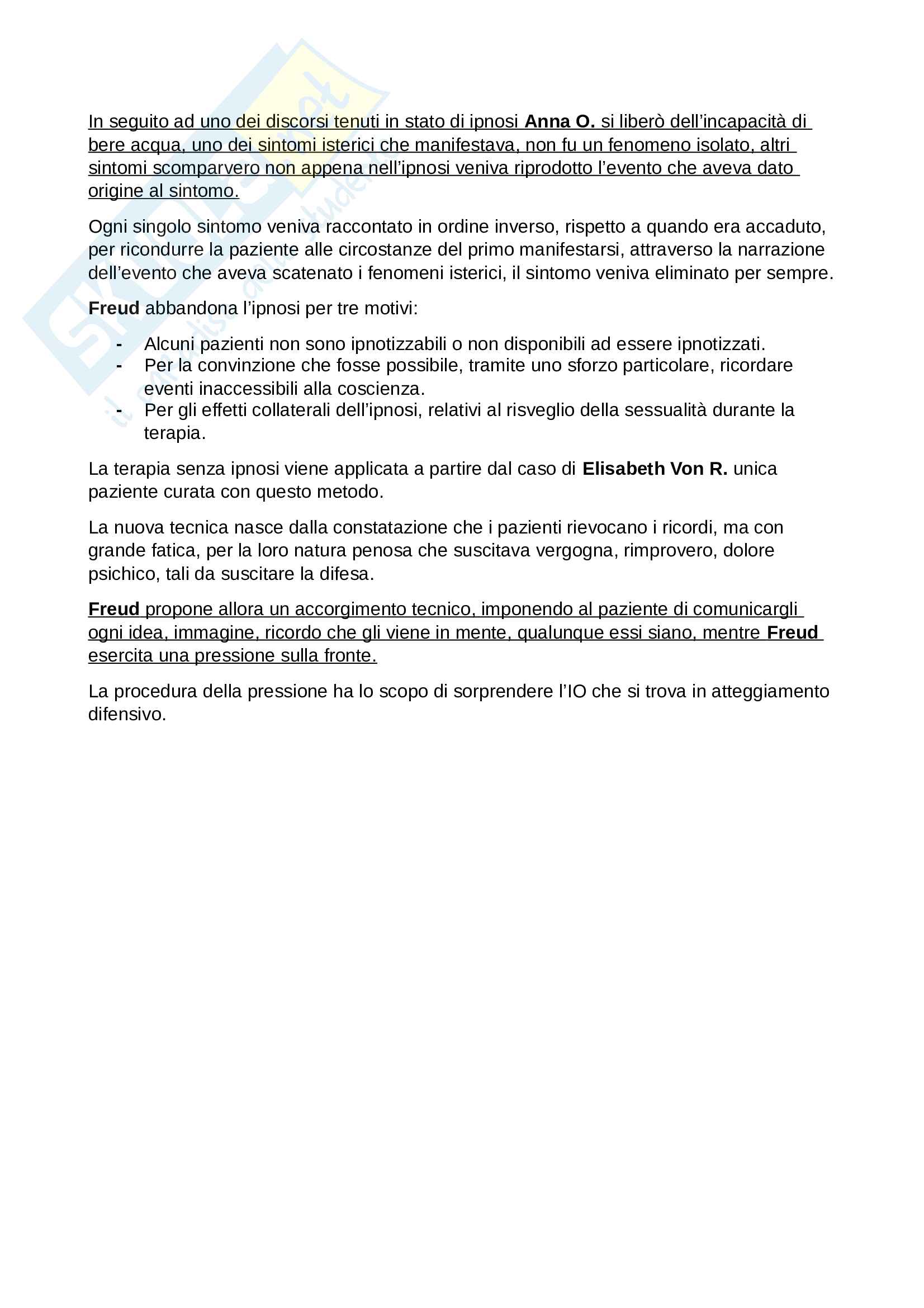 Riassunto Esame Storia delle Scienze Psicologiche, prof. Foschi, libro consigliato Freud, Innamorati Pag. 6