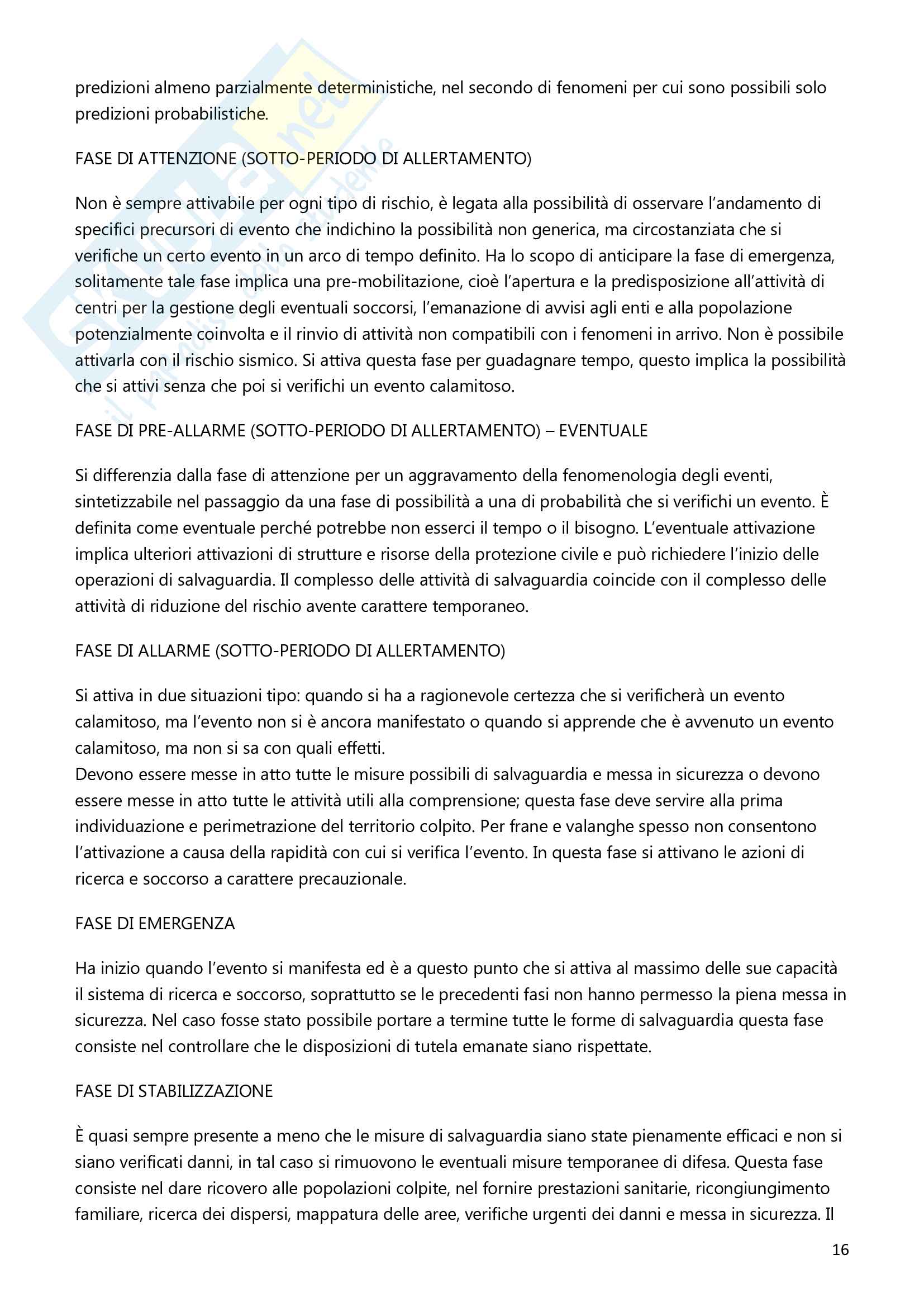 Appunti progettazione territoriale per la gestione dei rischi Pag. 16