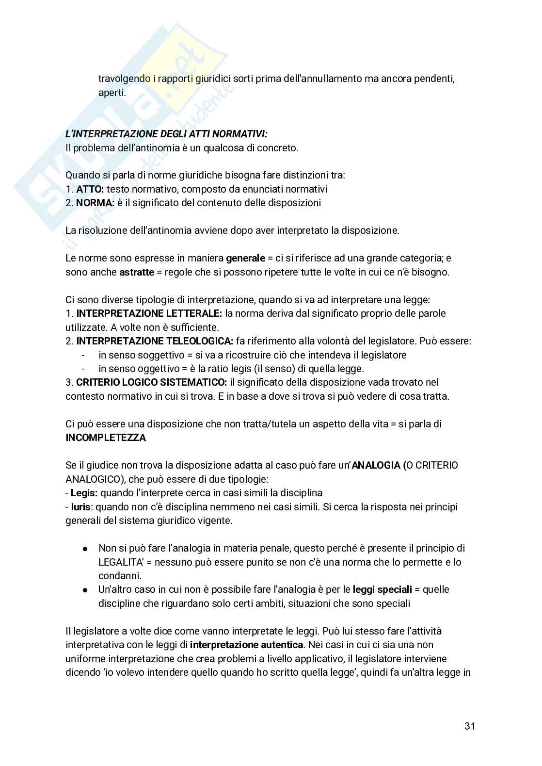 Diritto costituzionale  Pag. 31