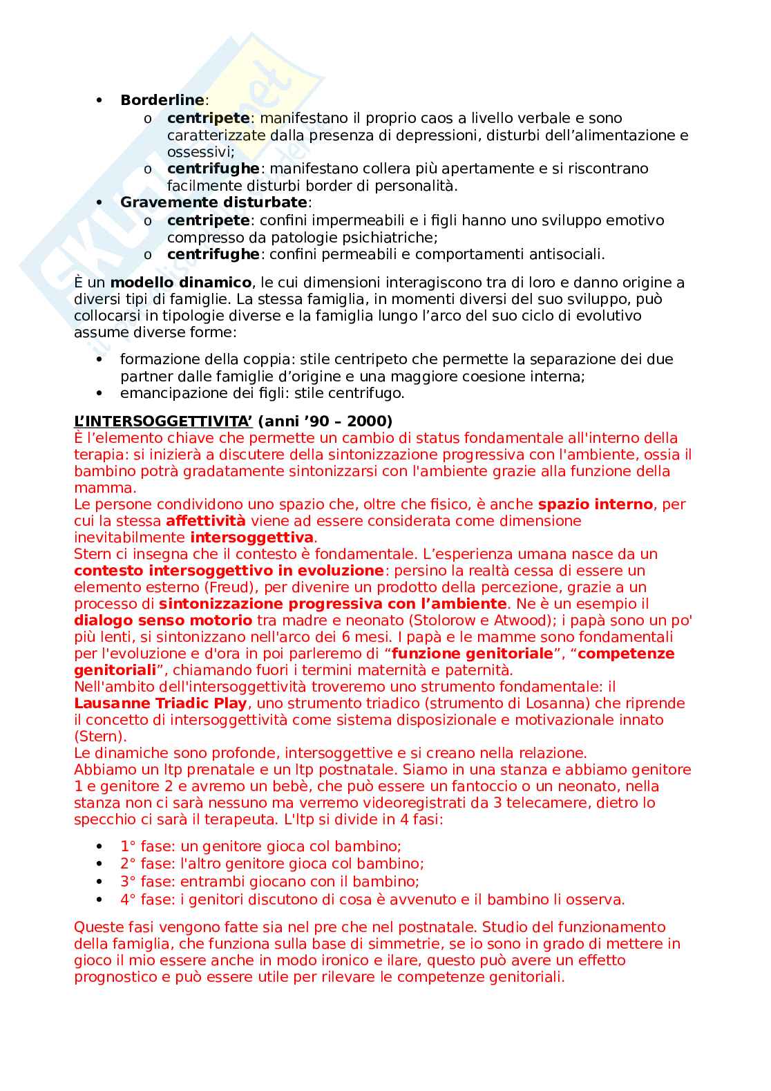 Psicodinamica dello sviluppo e della vita familiare Pag. 26