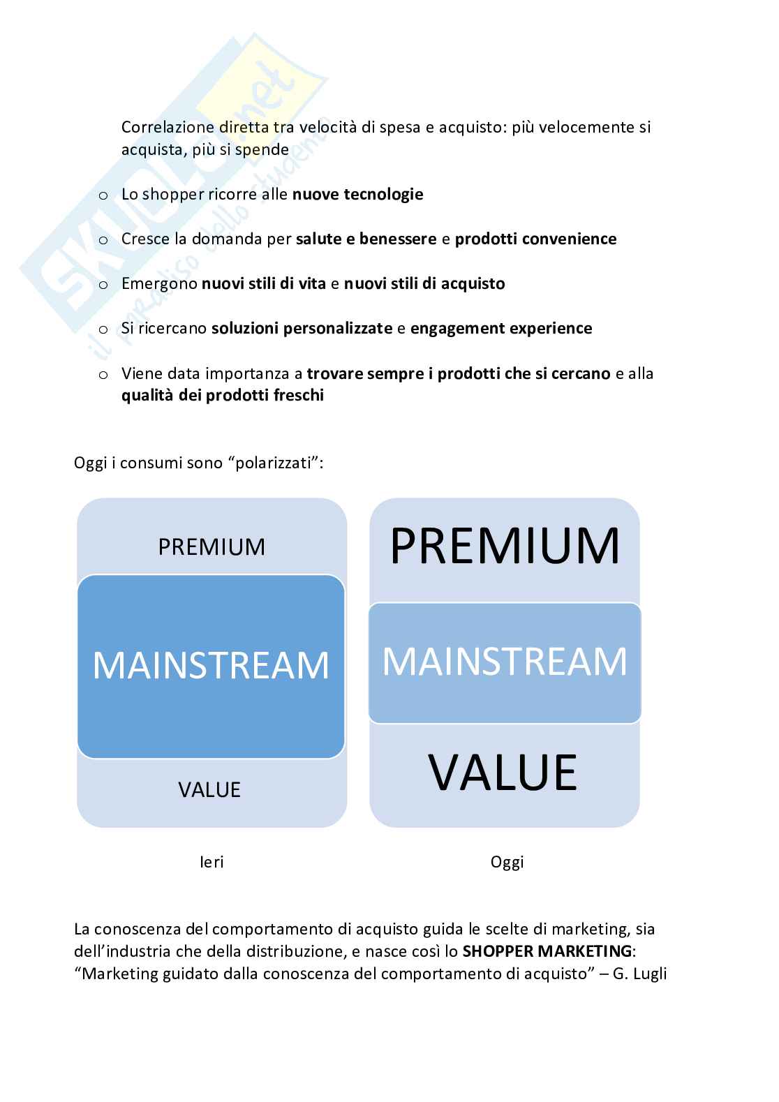 Appunti modulo Shopper Marketing Pag. 2