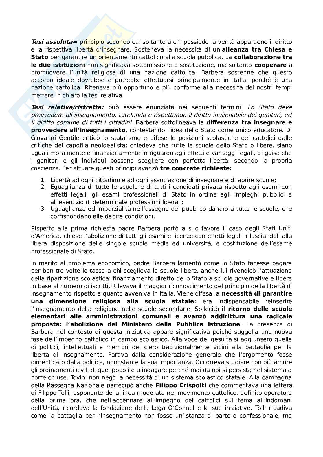 Riassunto esame Storia della pedagogia e delle Istituzioni educative, Prof. Marrone Andrea, libro consigliato Tra herbartiani e neorealisti, Marrone Pag. 11