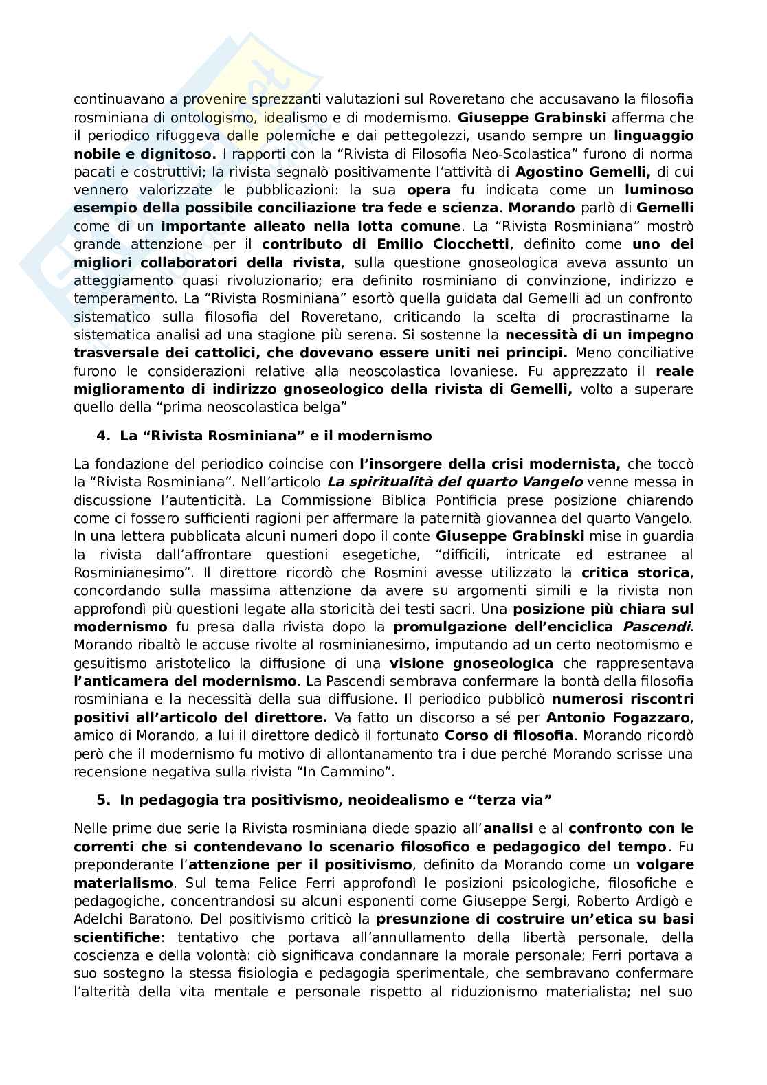 Riassunto esame Storia della pedagogia e delle Istituzioni educative, Prof. Marrone Andrea, libro consigliato Tra herbartiani e neorealisti, Marrone Pag. 16