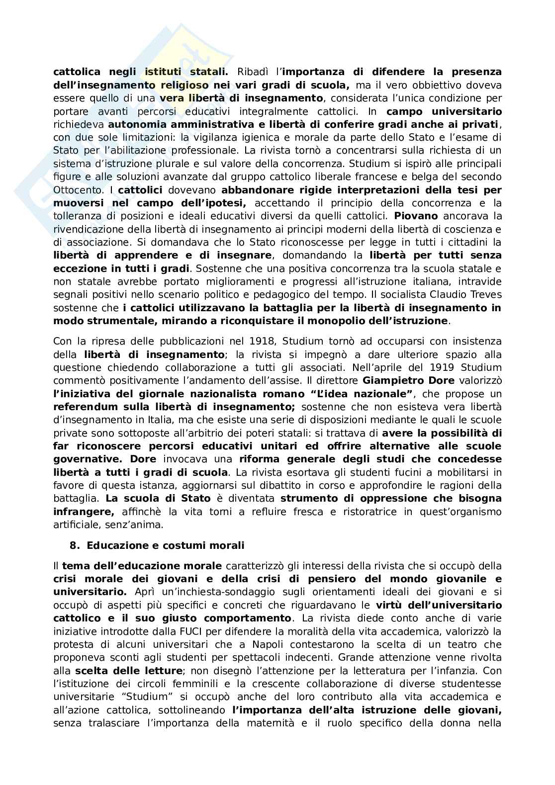Riassunto esame Storia della pedagogia e delle Istituzioni educative, Prof. Marrone Andrea, libro consigliato Tra herbartiani e neorealisti, Marrone Pag. 26