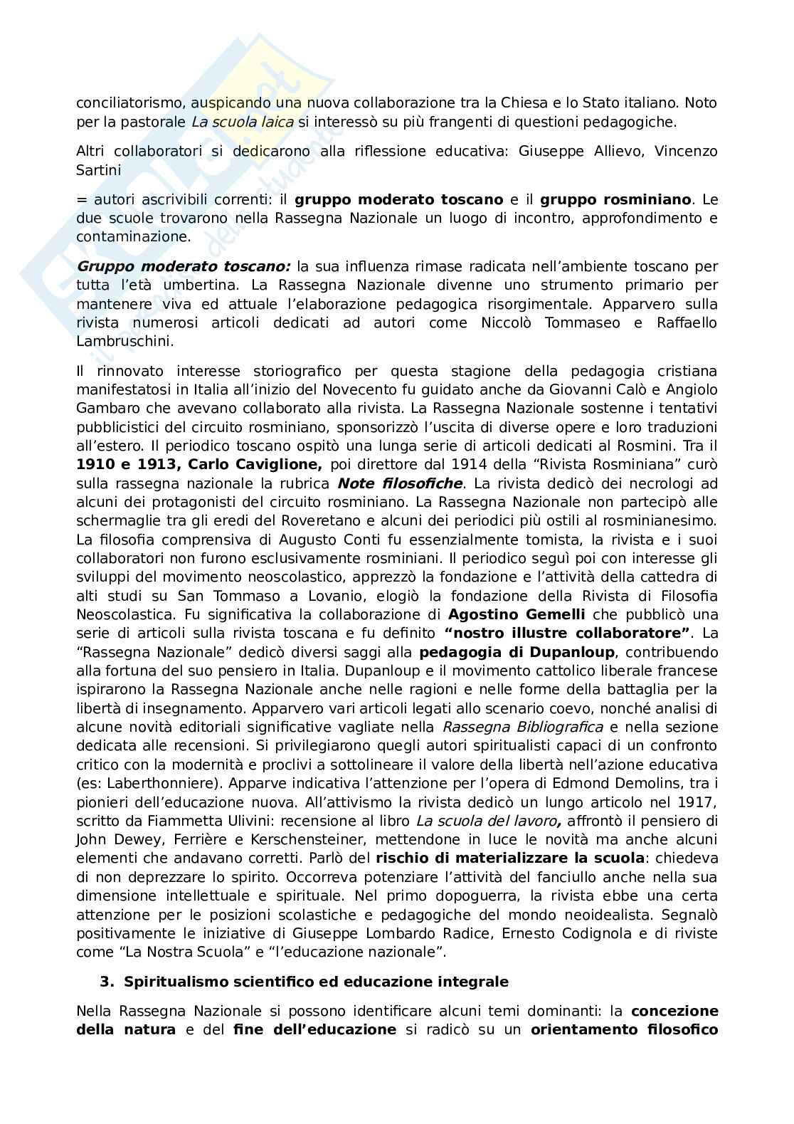 Riassunto esame Storia della pedagogia e delle Istituzioni educative, Prof. Marrone Andrea, libro consigliato Tra herbartiani e neorealisti, Marrone Pag. 6