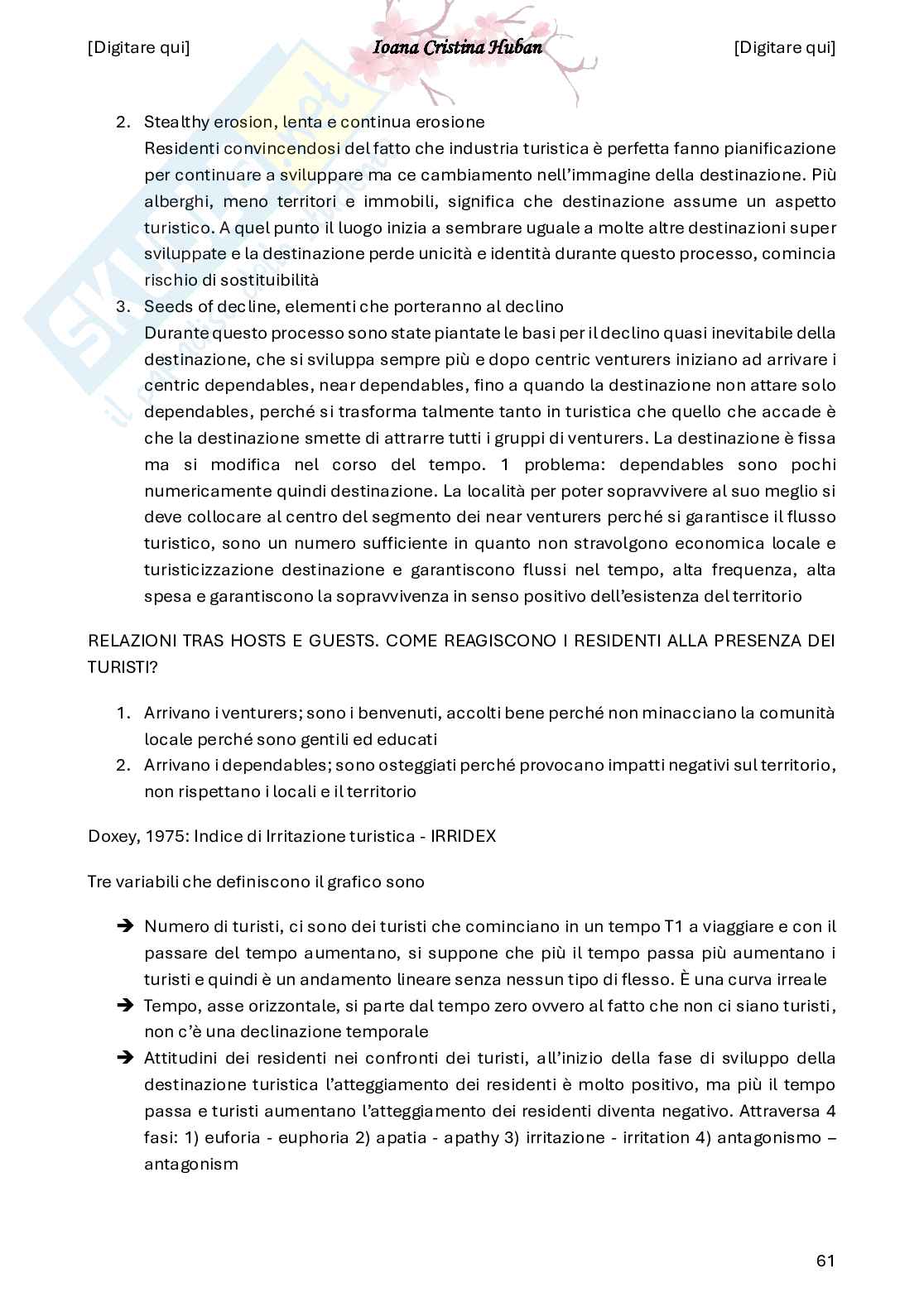 Appunti di Geografia del turismo Pag. 61