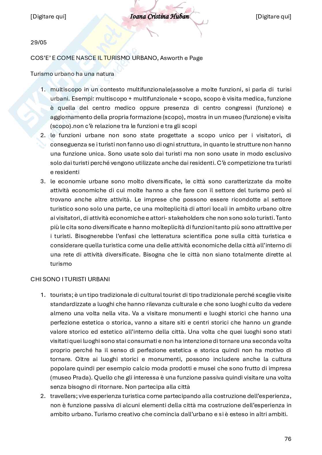 Appunti di Geografia del turismo Pag. 76