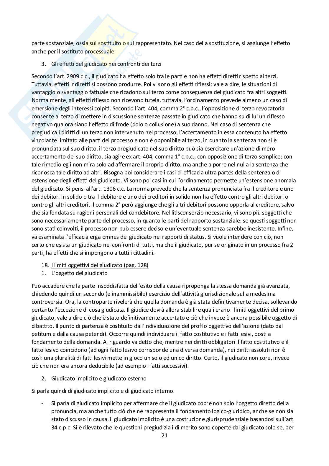 Riassunto esame Diritto processuale civile, Prof. Giussani Andrea, libro consigliato Argomenti di diritto processuale civile, Biavati Pag. 21