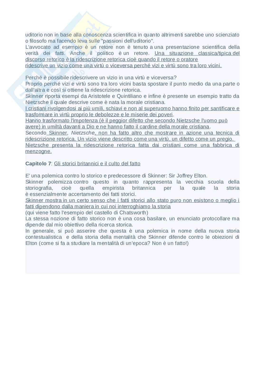Riassunto esame Filosofia della mente, Prof. Cataldi Madonna Luigi, libro consigliato Dell'interpretazione, Skinner Pag. 11