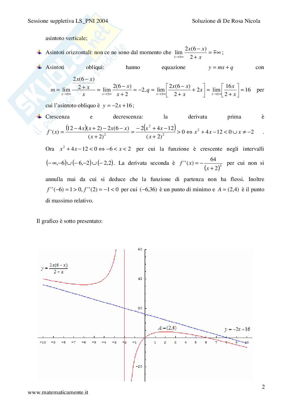 2004 - Liceo scientifico PNI prova suppletiva Pag. 2