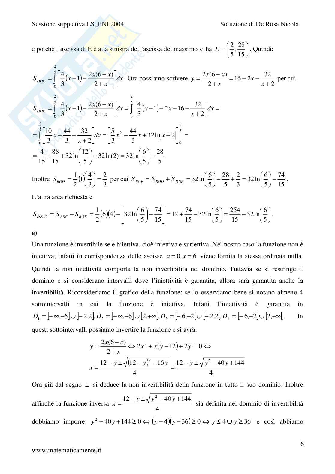 2004 - Liceo scientifico PNI prova suppletiva Pag. 6