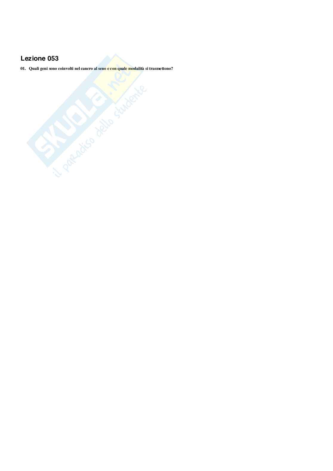 Paniere Genetica medica - Risposte multiple - aggiornato (2026) Pag. 91