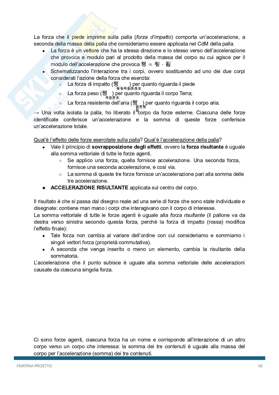 Biomeccanica dell'attività motoria Pag. 56