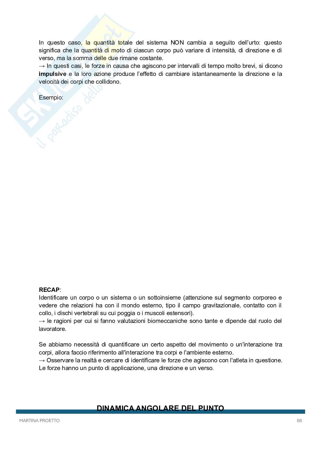 Biomeccanica dell'attività motoria Pag. 66