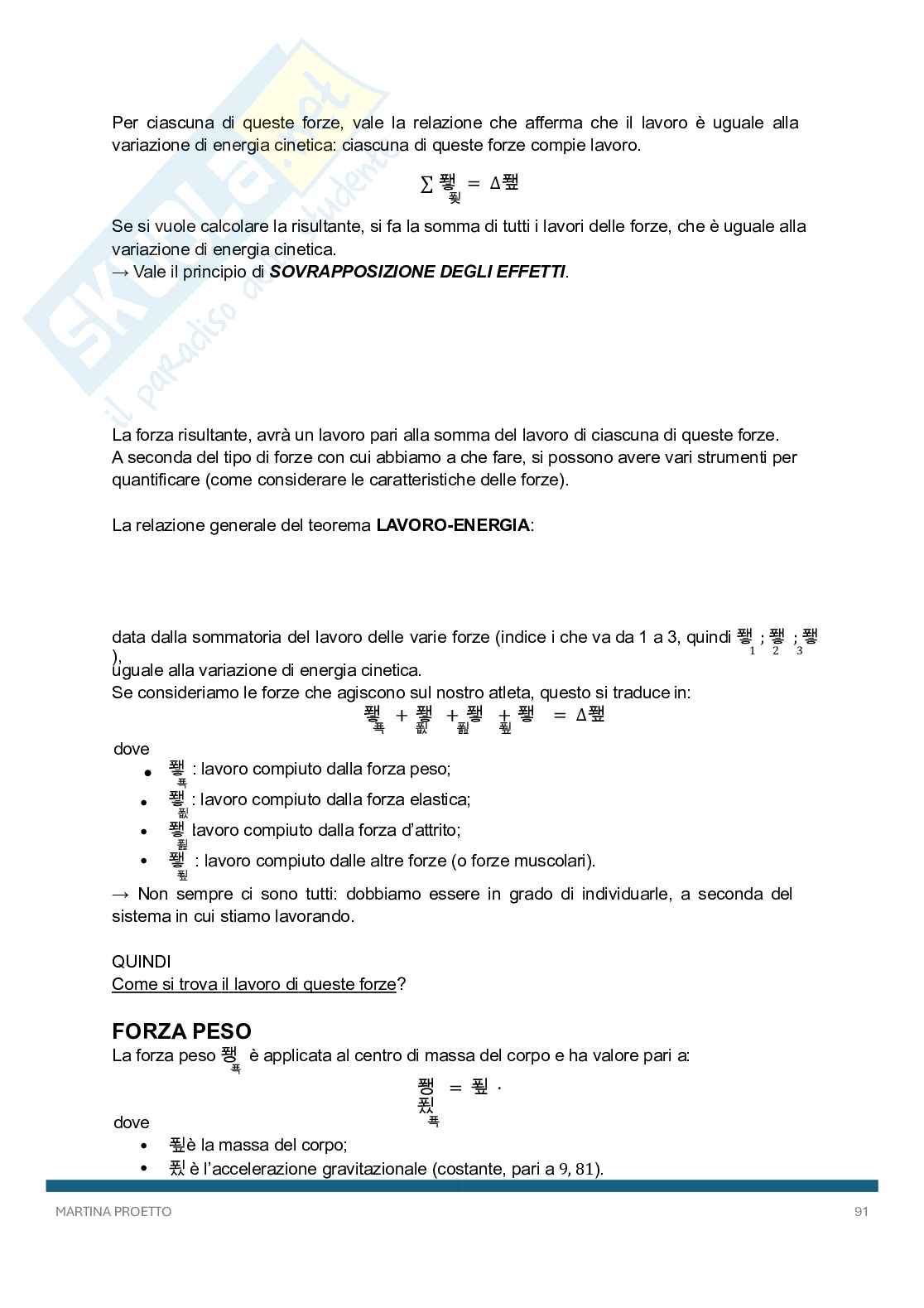 Biomeccanica dell'attività motoria Pag. 91