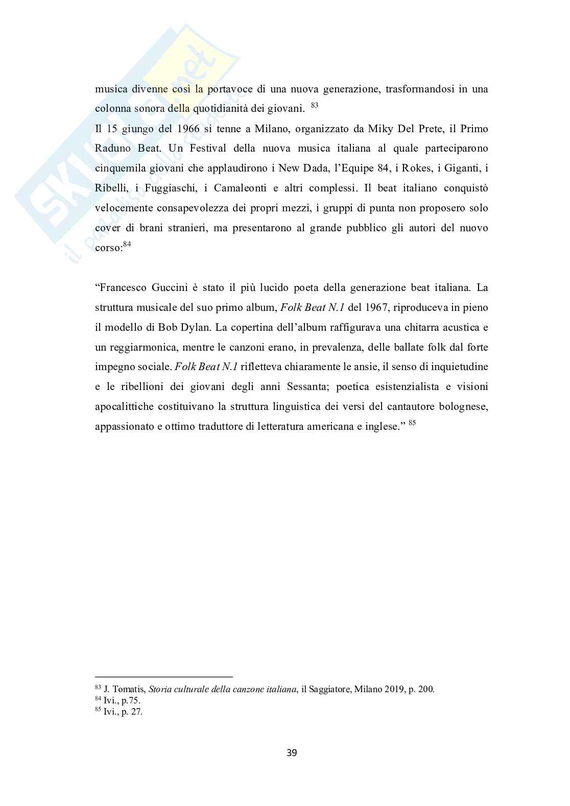 Voce di una generazione: Bandiera Gialla e l’influenza della musica beat negli anni Sessanta Pag. 41