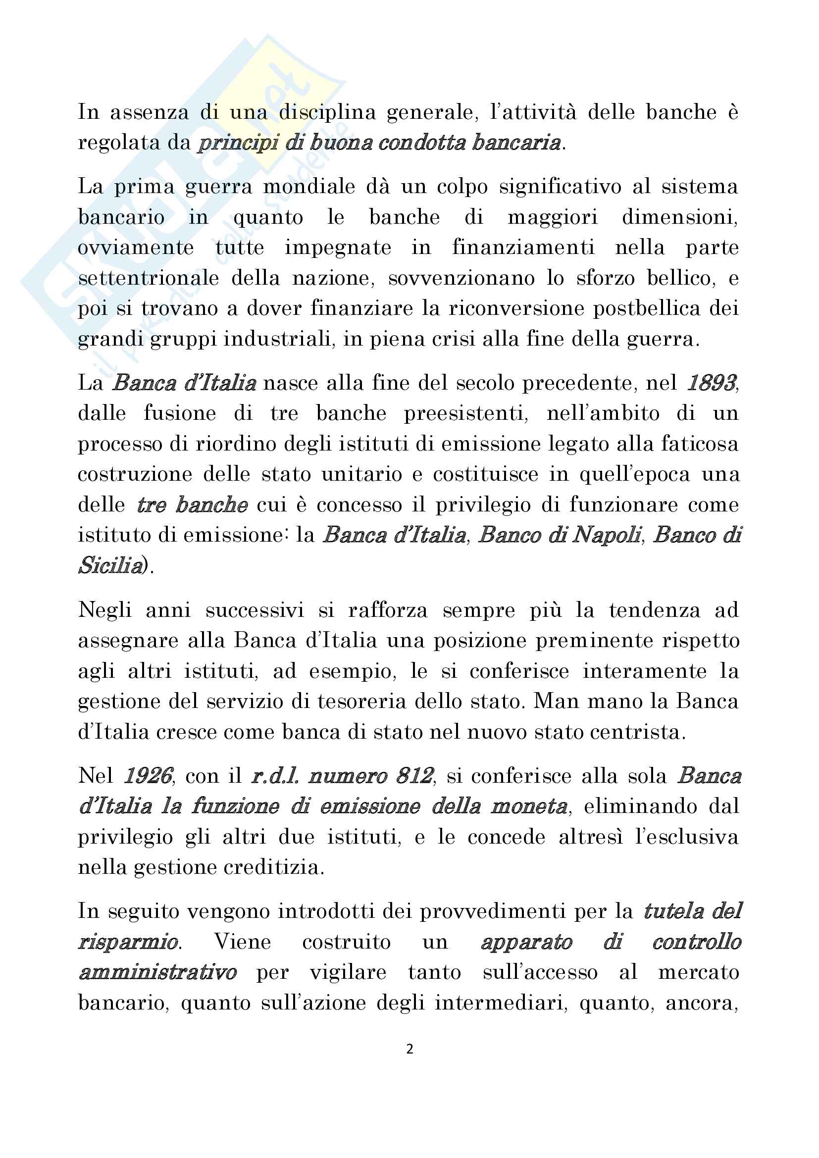Diritto delle Banche prof Antonucci Pag. 2