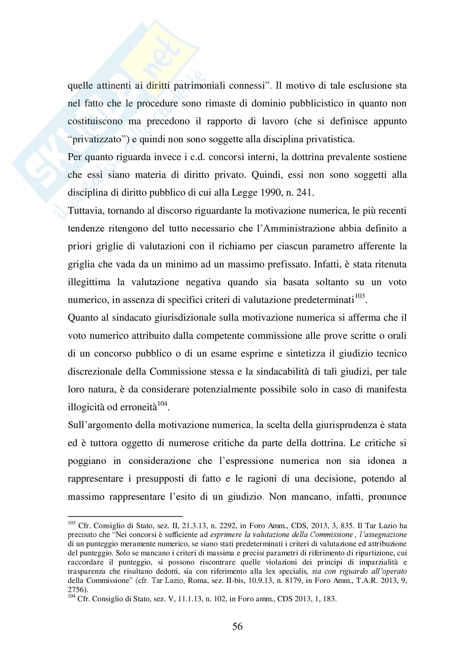 Tesi di Laurea in Diritto Amministrativo "La motivazione del provvedimento amministrativo", Relatore: Prof.ssa Mariacristina Santini, Anno Accademico 2015/2016 Pag. 61