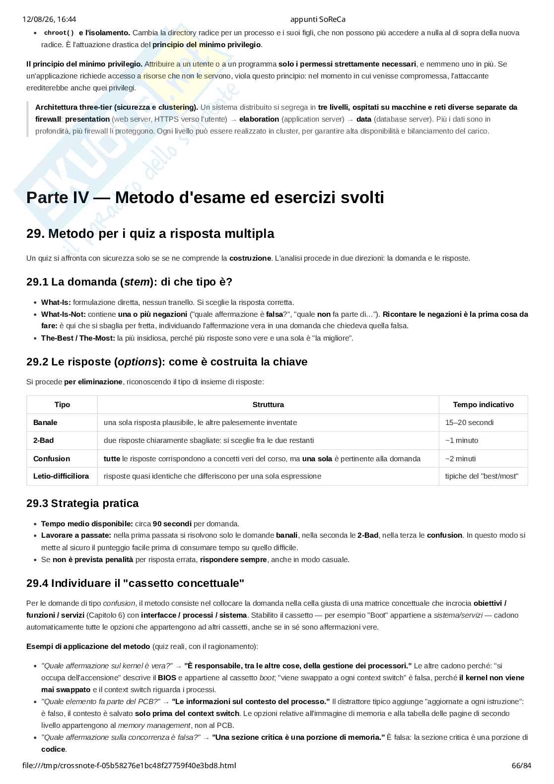 Appunti completi di Sistemi operativi e reti di calcolatori (SoReCa) - teoria, esercizi Pag. 66
