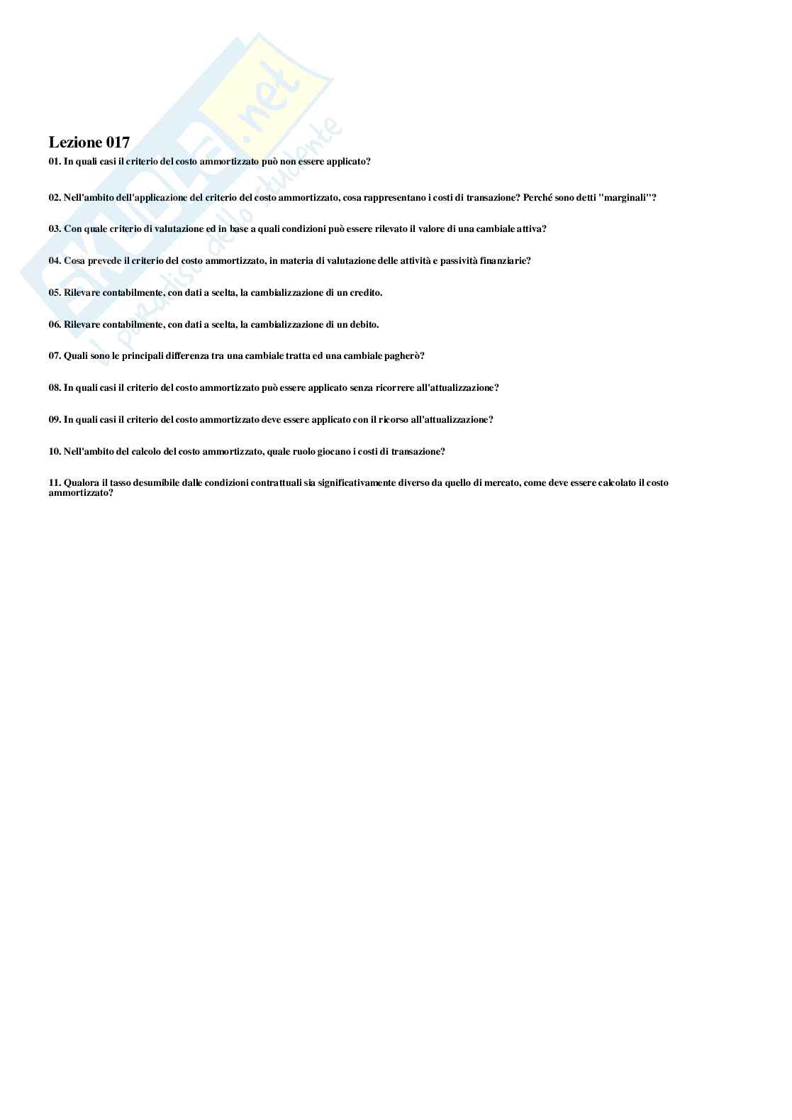 Risposte chiuse complete e corrette – Ragioneria e contabilità aziendale (608 quiz svolti) Pag. 31