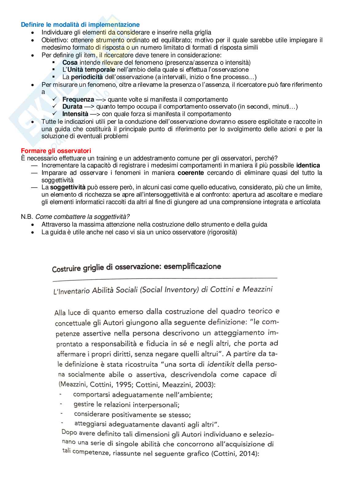 Riassunto esame Metodi della ricerca educativa, prof. Montalbetti, libro consigliato Ricerca e professionalità educativa, Montalbetti, Lisimberti Pag. 61