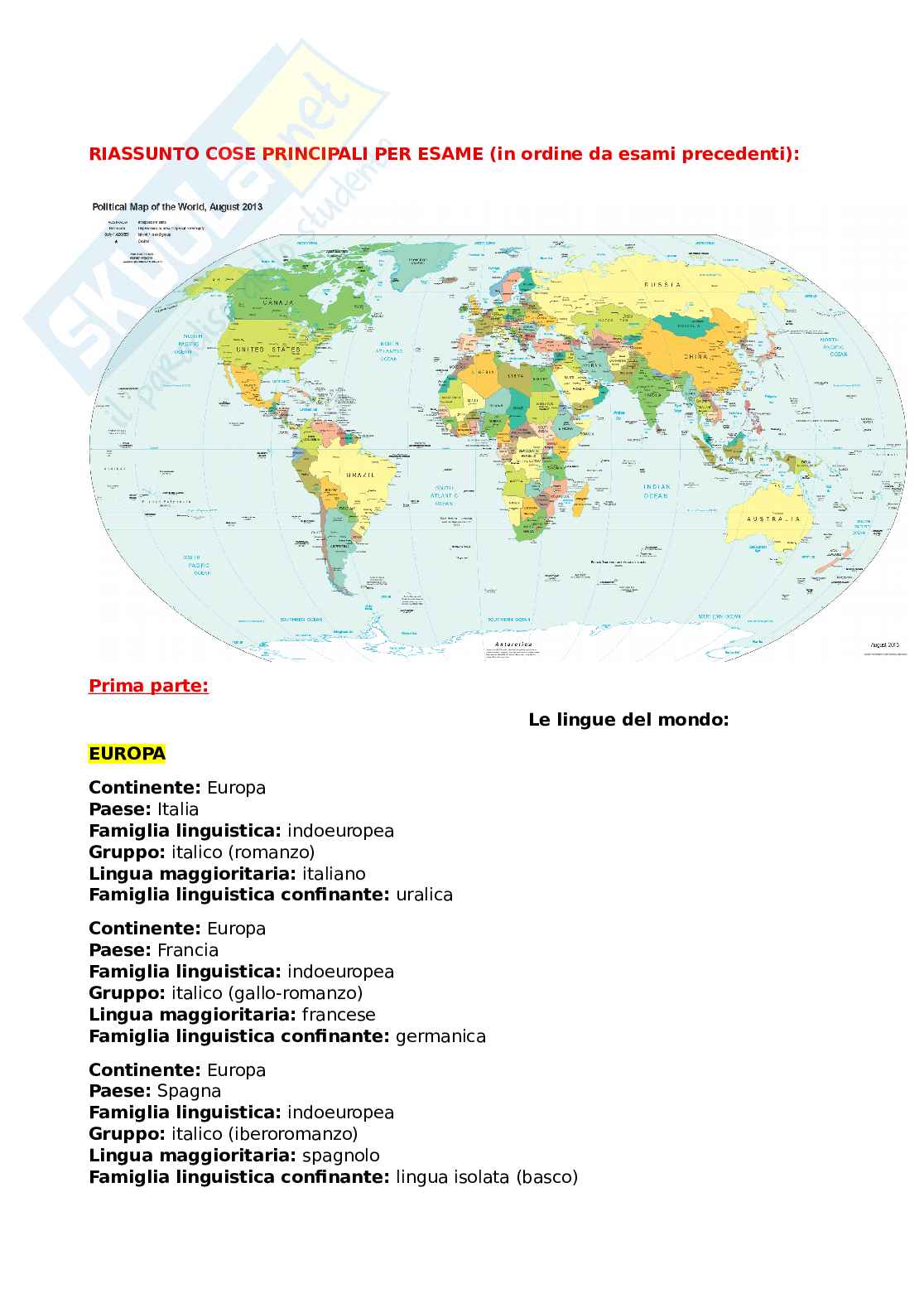 Riassunto esame Linguistica generale 1b, Prof. Frascarelli Mara, libro consigliato La linguistica, Frascarelli Pag. 1