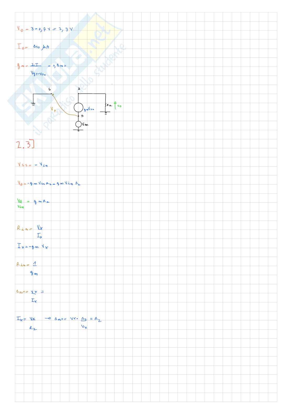 Esercizi di lezione di Elettronica 1 Pag. 21