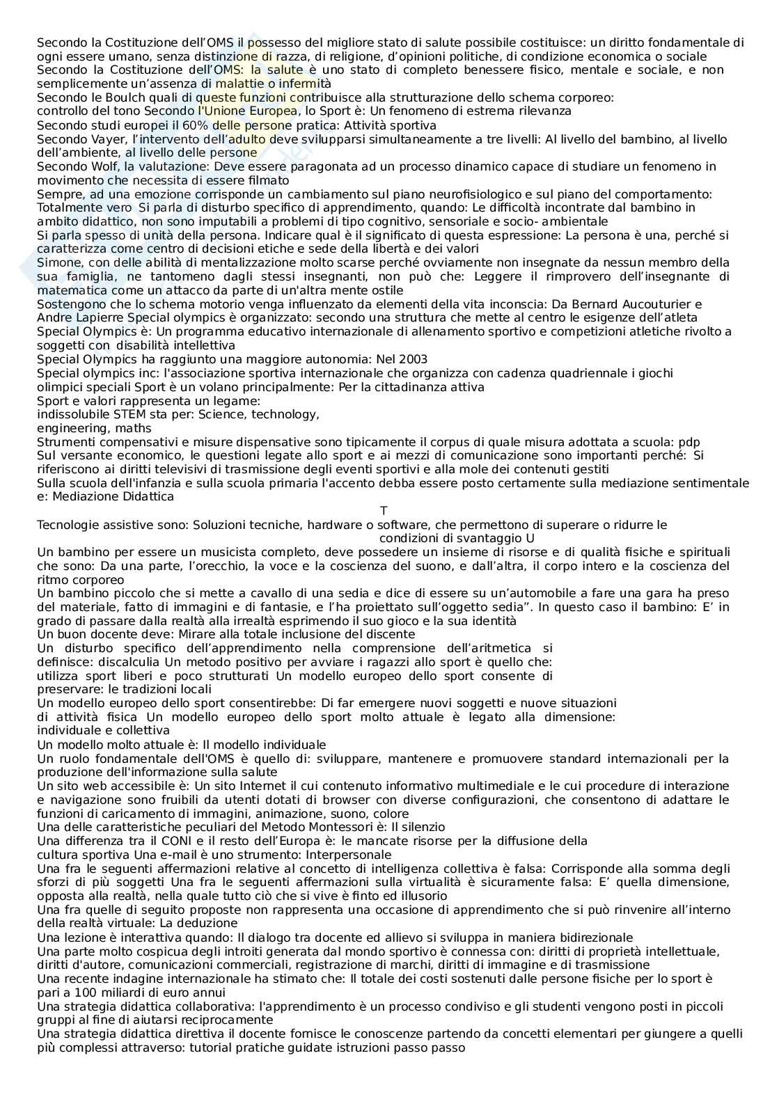 Paniere Metodologie e tecnologie per la ricerca in ambito didattico motorio. Aggiornato e completo. In ordine. Pag. 21
