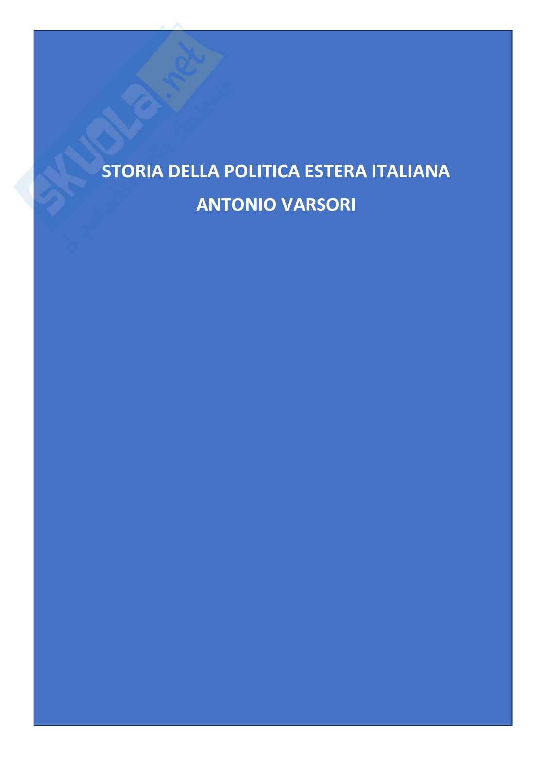 Appunti Storia della politica estera italiana Pag. 1