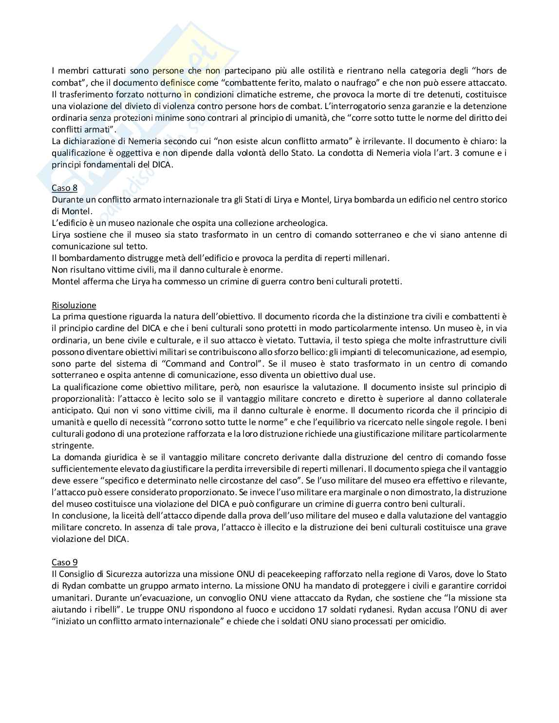 Casi per preparazione esame di Diritto internazionale Pag. 6