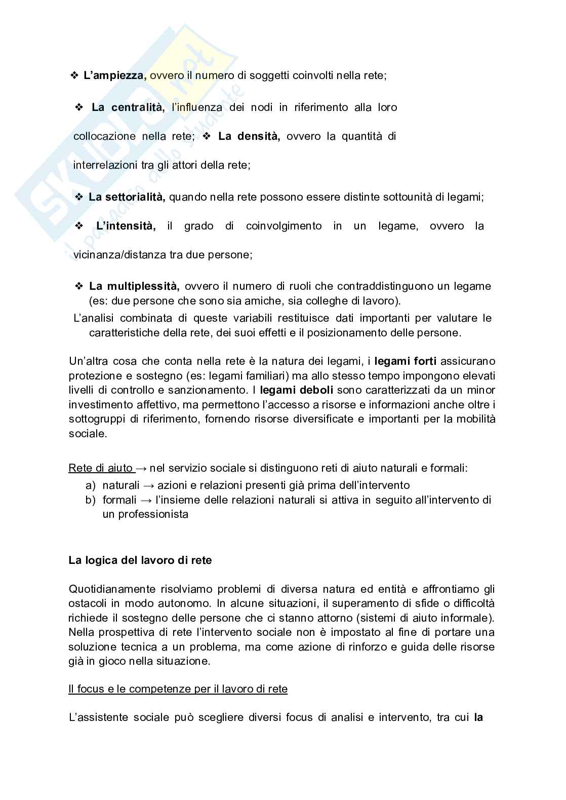 Riassunto esame Metodi e tecniche del servizio sociale, Prof. Mordeglia Silvana, libro consigliato I modelli del servizio sociale, Sanfelici Pag. 31