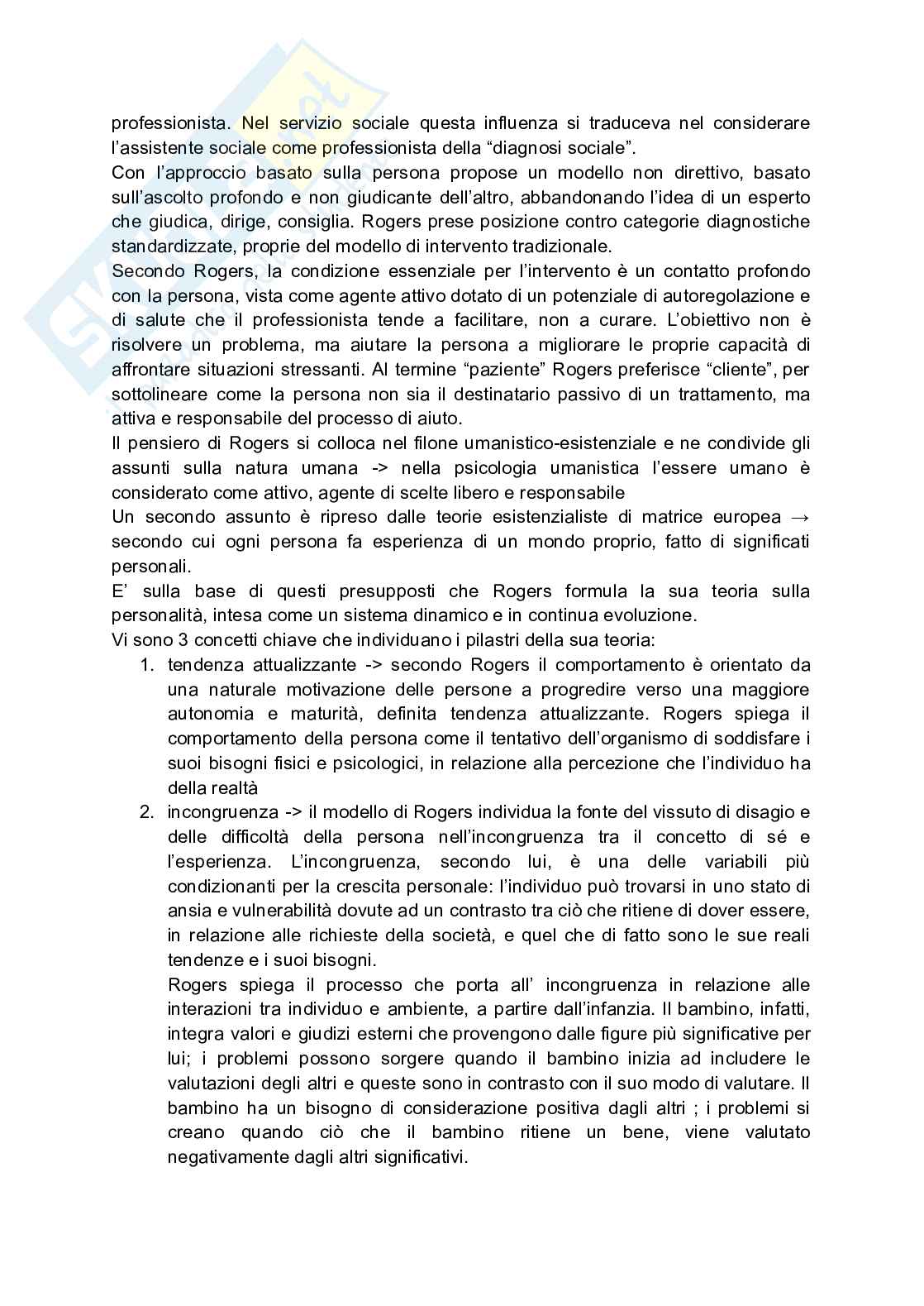 Riassunto esame Metodi e tecniche del servizio sociale, Prof. Mordeglia Silvana, libro consigliato I modelli del servizio sociale, Sanfelici Pag. 6