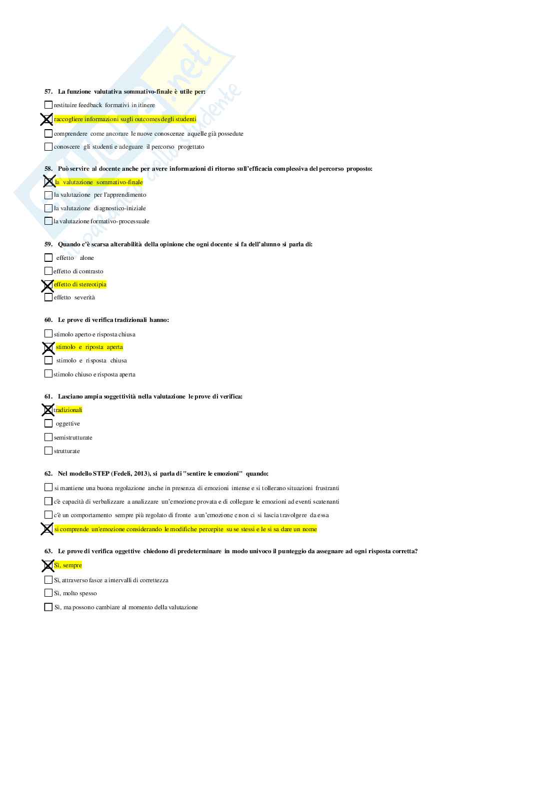 Risposte domande chiuse Didattica generale didattica generale aggiornate 2026 Pag. 11