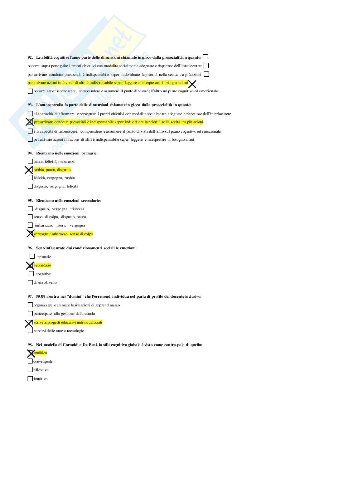 Risposte domande chiuse Didattica generale didattica generale aggiornate 2026 Pag. 16