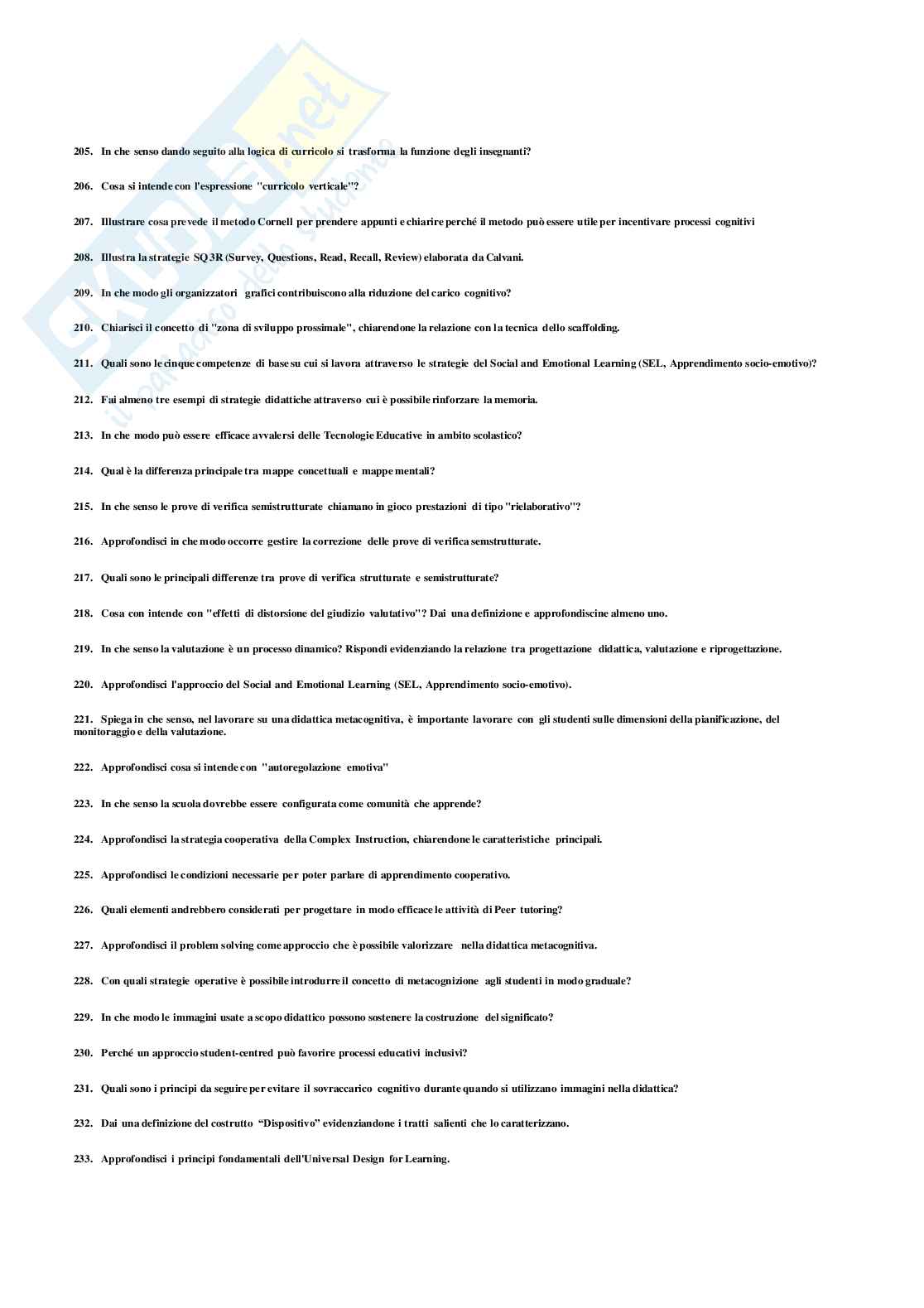 Risposte domande chiuse Didattica generale didattica generale aggiornate 2026 Pag. 31