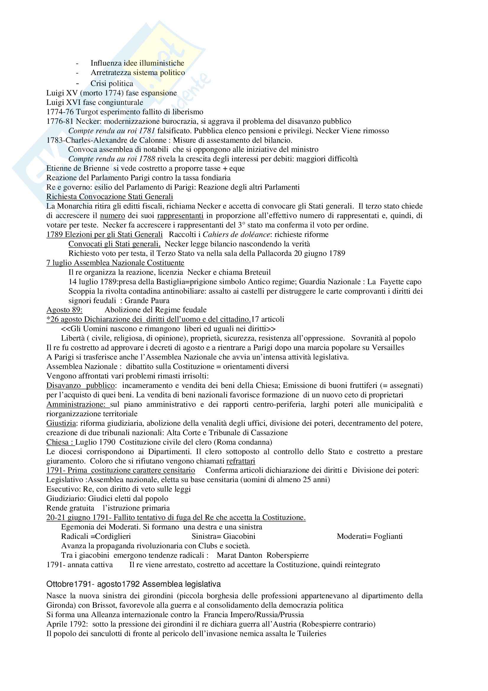 Storia Moderna - 1700 - Appunti Pag. 16