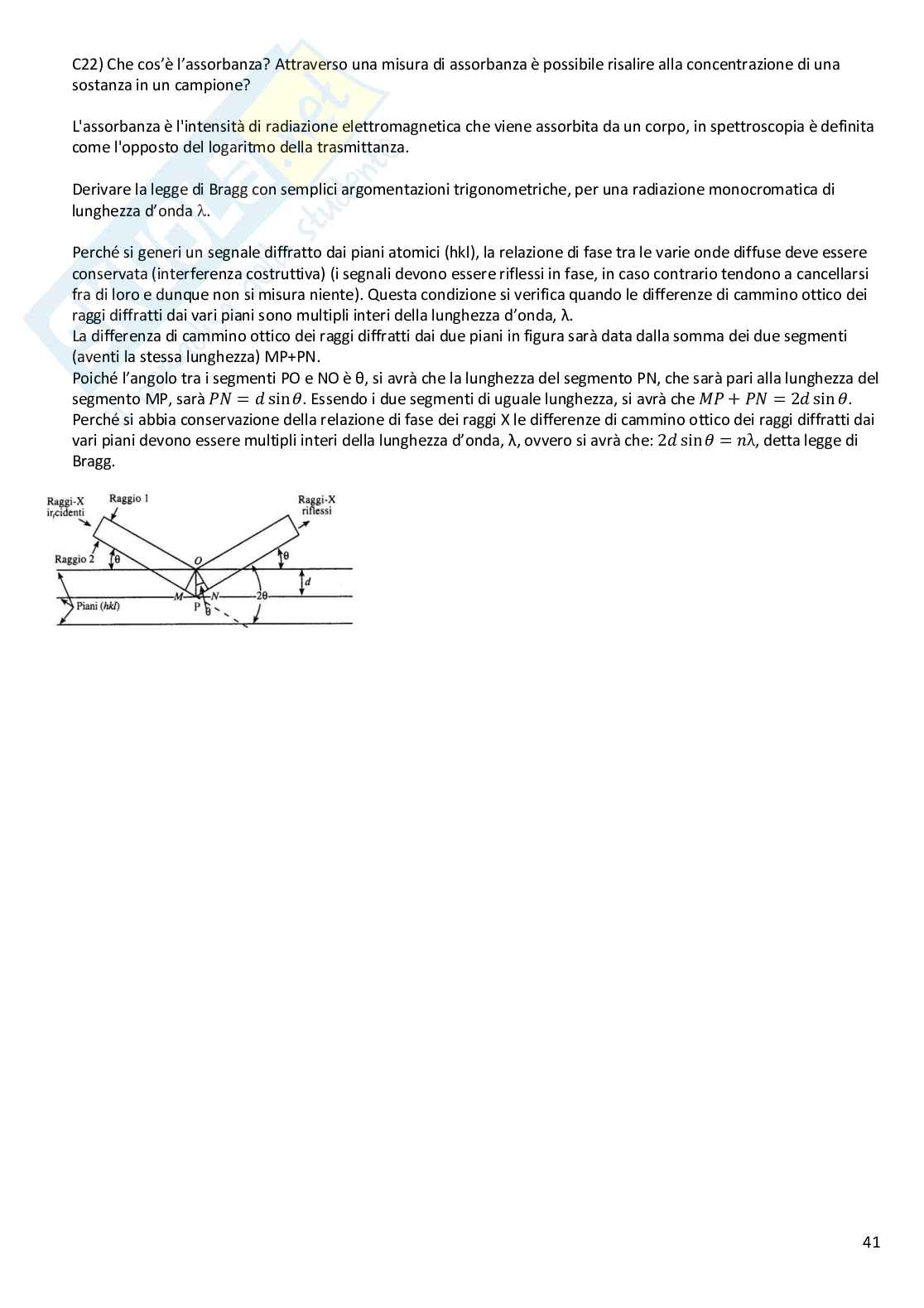 Risposte domande di autovalutazione del corso di Tecnologia dei materiali Pag. 41
