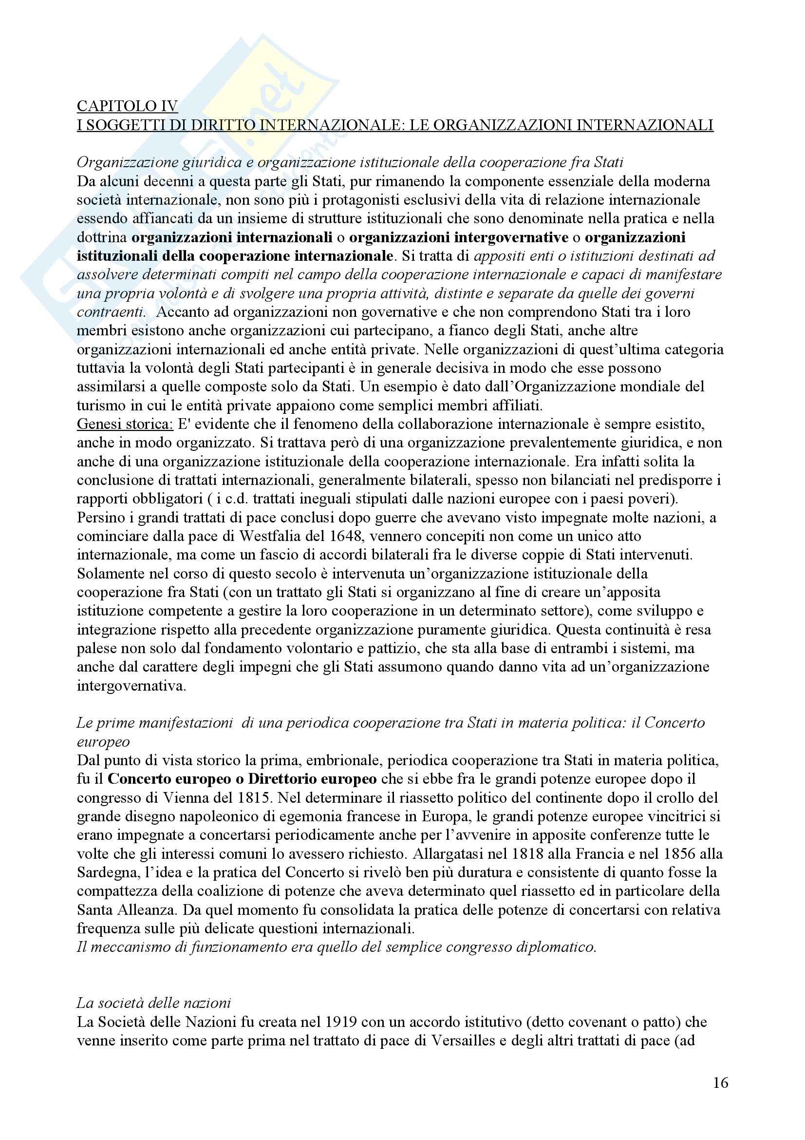 Riassunto esame Diritto internazionale, prof. Treves Pag. 16